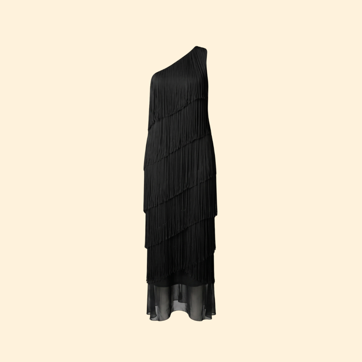 Women's Flowing Fringe Evening Dress