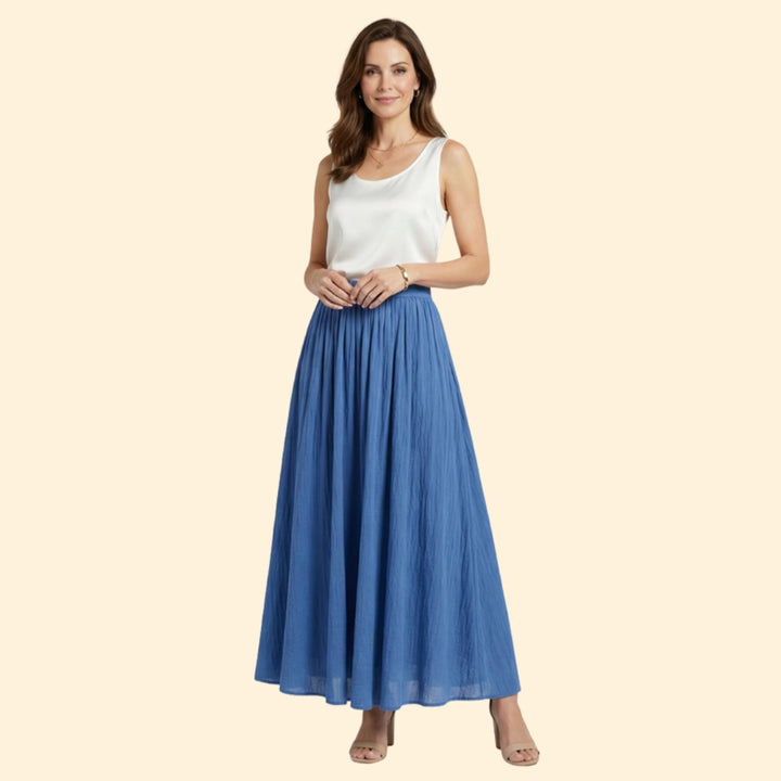 Women’s Flowing Maxi Skirt with High Waist