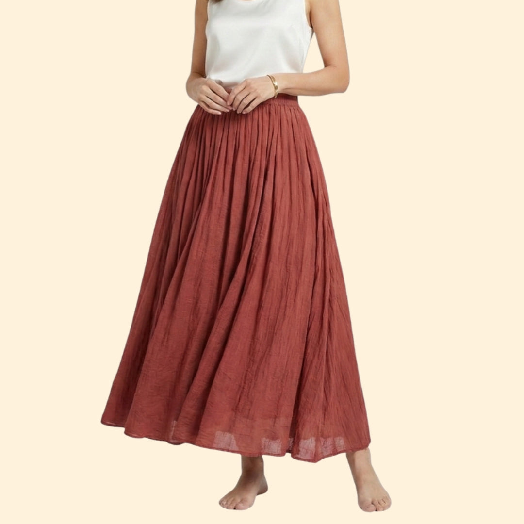 Women’s Flowing Maxi Skirt with High Waist