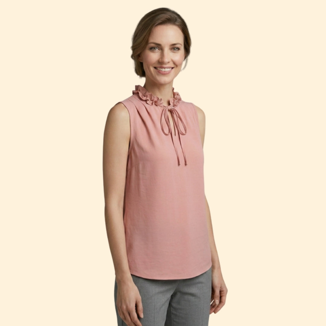 Women's Frilled Neckline Top