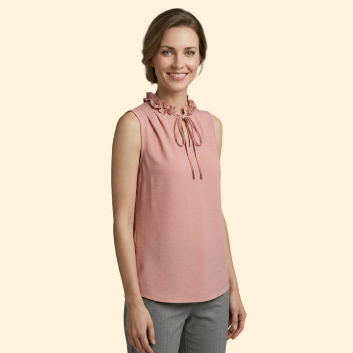 Women's Frilled Neckline Top