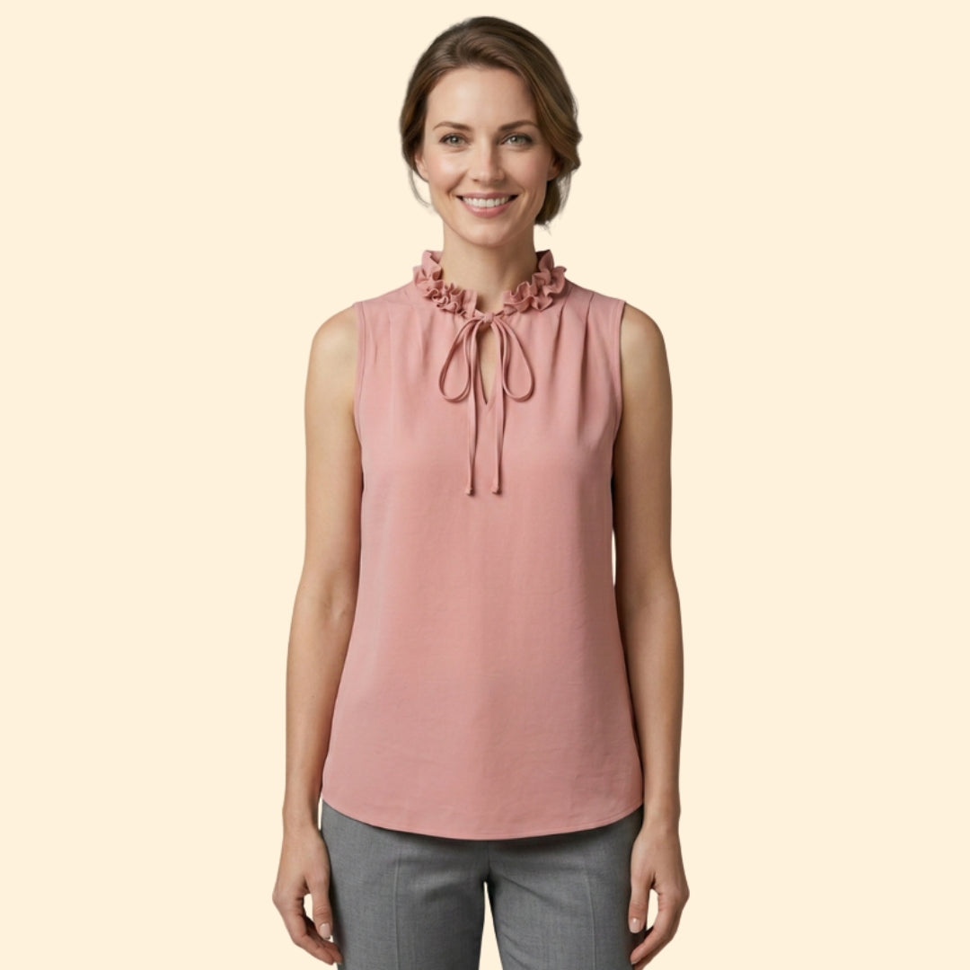 Women's Frilled Neckline Top