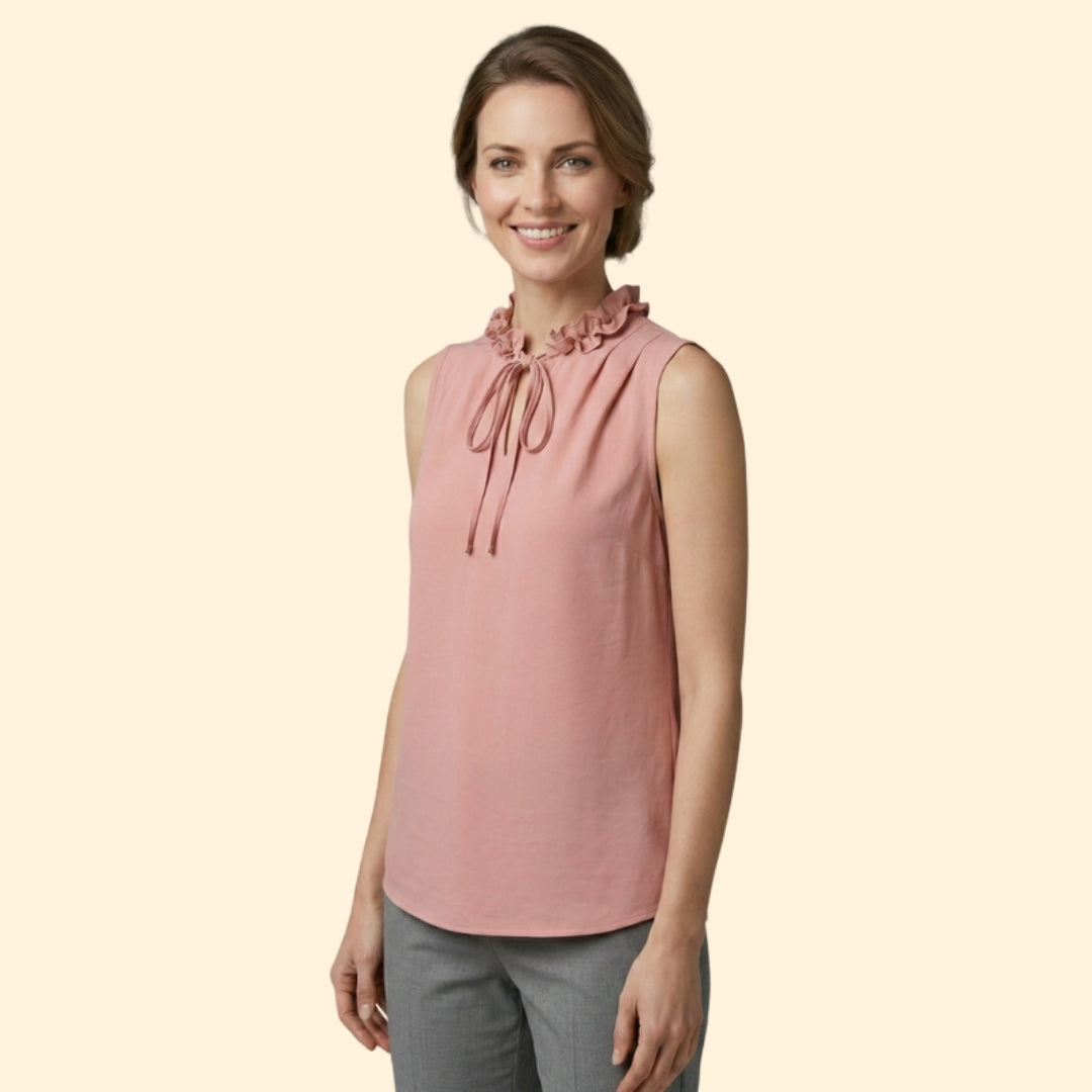 Women's Frilled Neckline Top