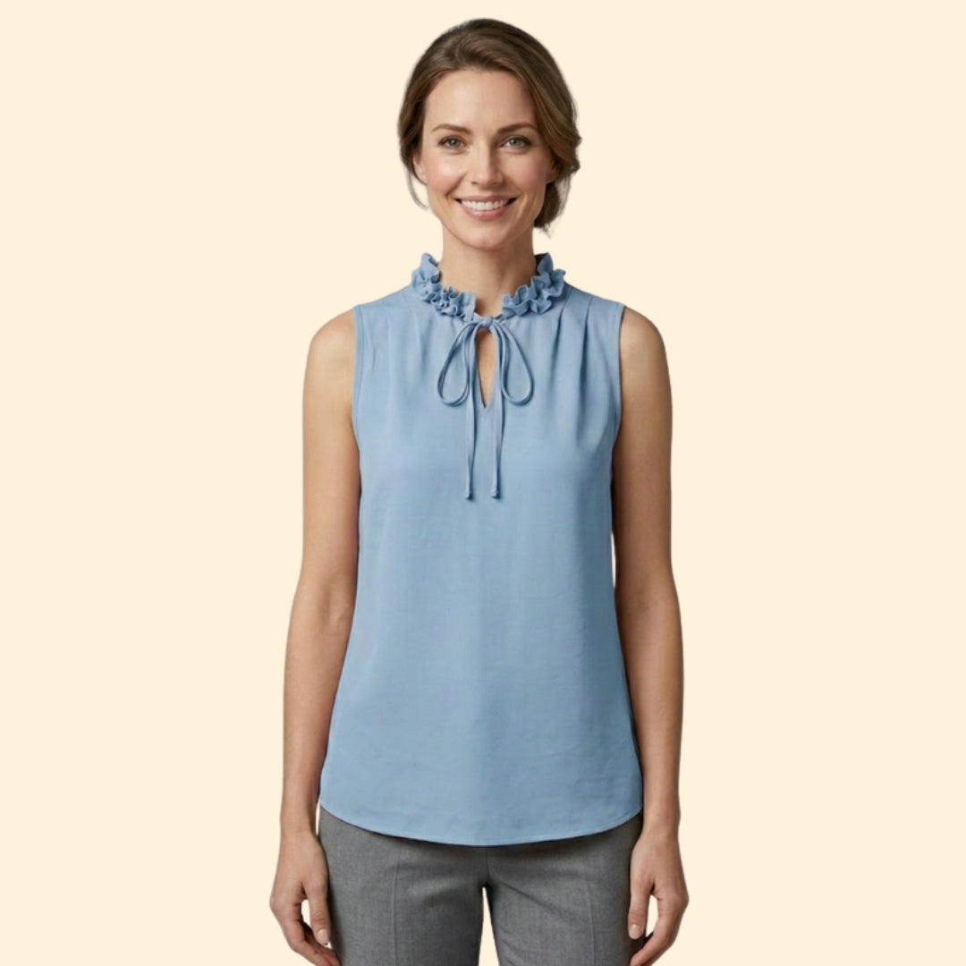Women's Frilled Neckline Top