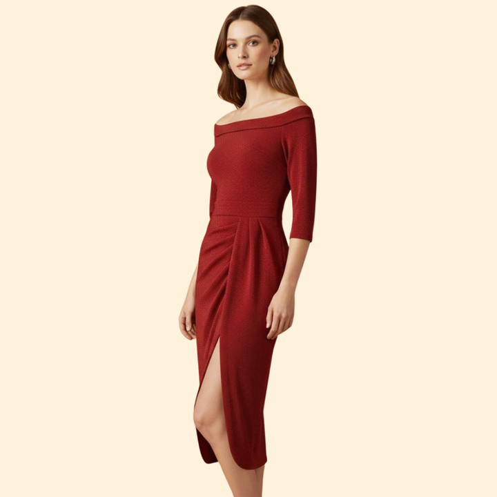 Women's Glitter Off-Shoulder Dress