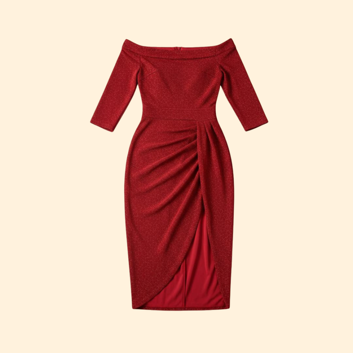 Women's Glitter Off-Shoulder Dress