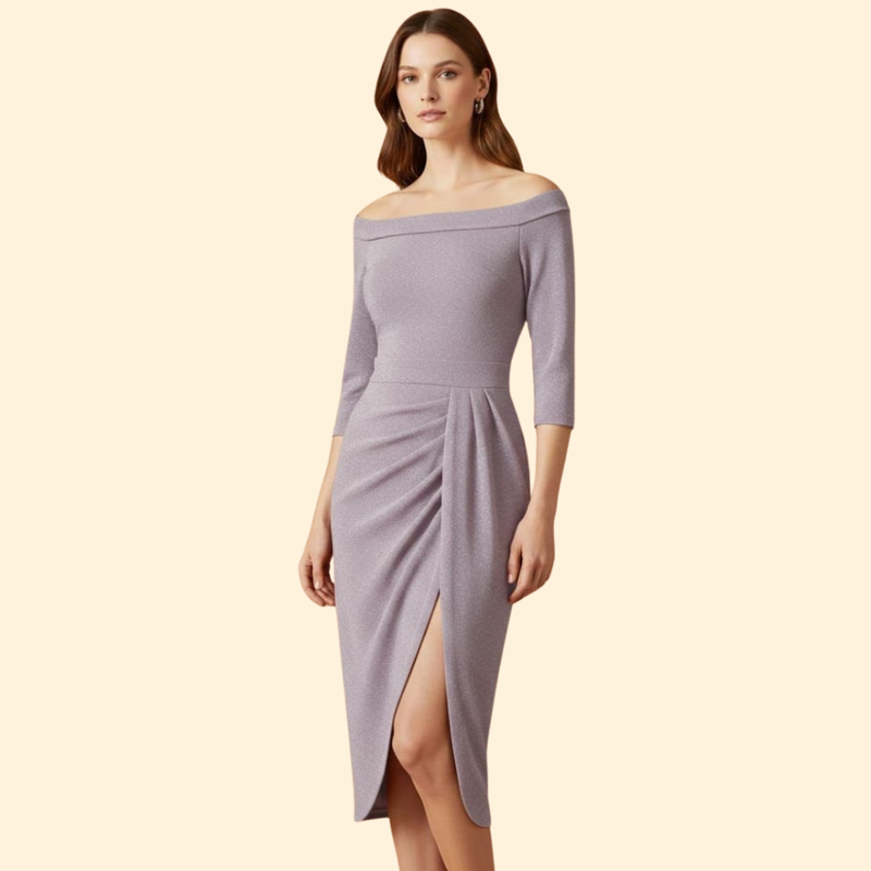 Women's Glitter Off-Shoulder Dress