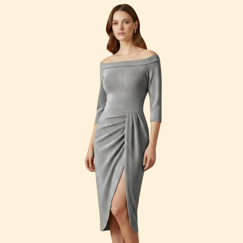 Women's Glitter Off-Shoulder Dress