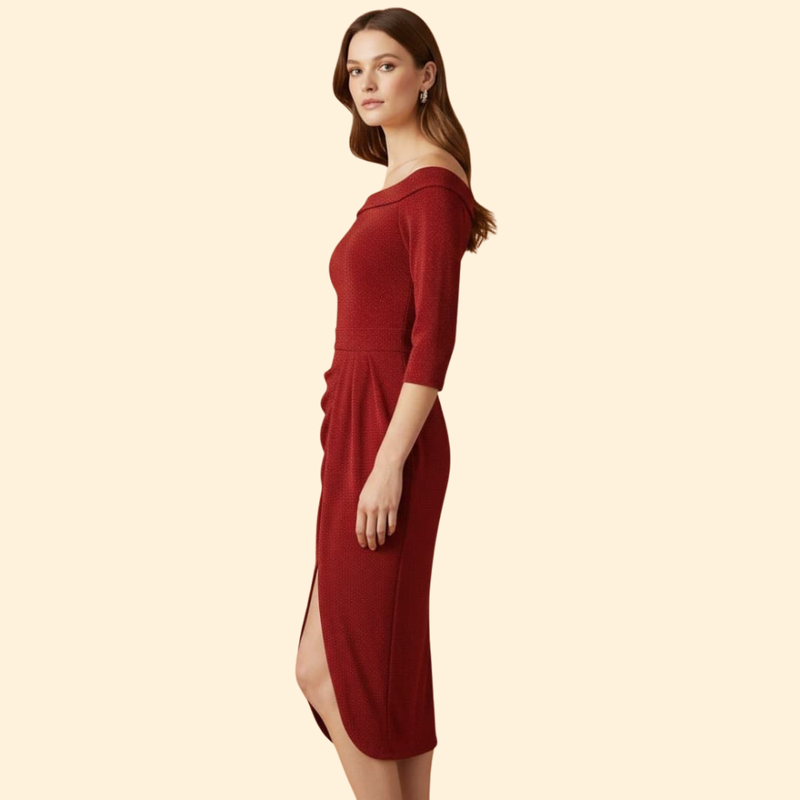 Women's Glitter Off-Shoulder Dress
