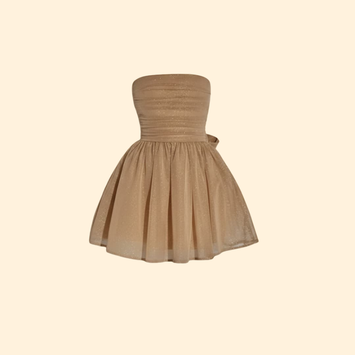Women's Glittery Strapless Dress