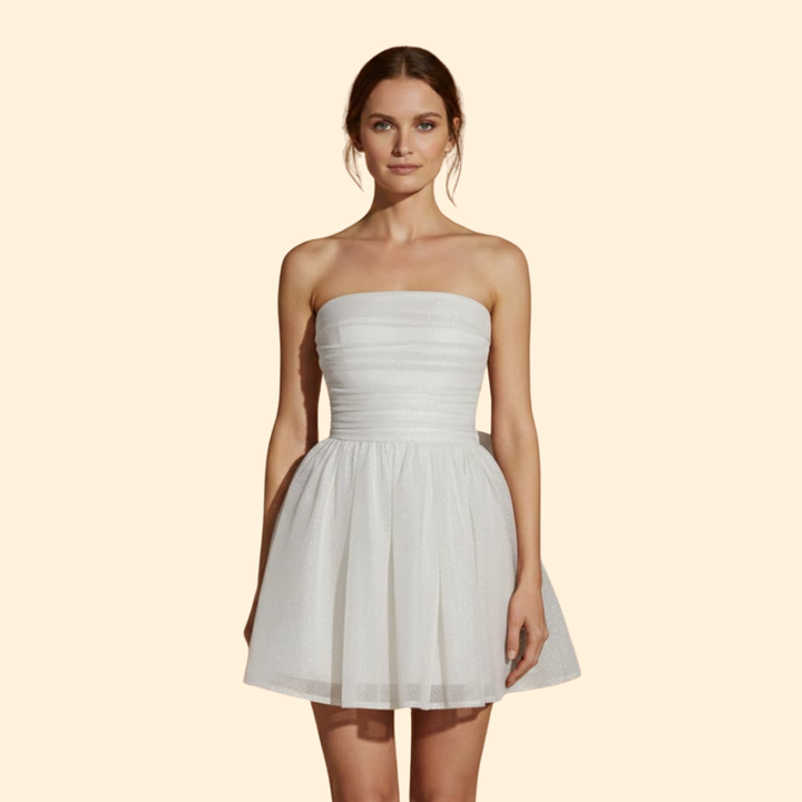Women's Glittery Strapless Dress