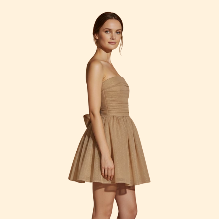 Women's Glittery Strapless Dress