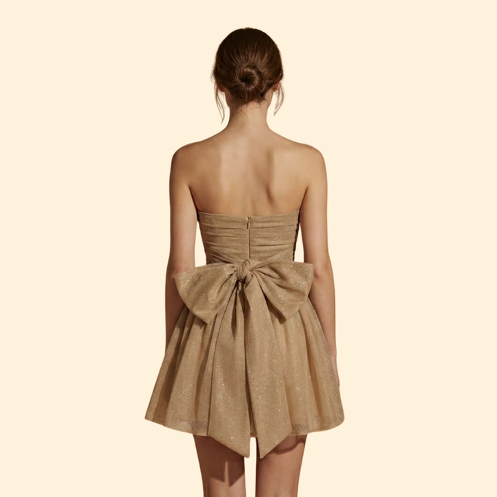 Women's Glittery Strapless Dress
