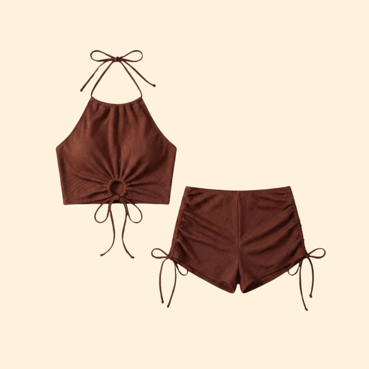 Women's Halter Crop Set