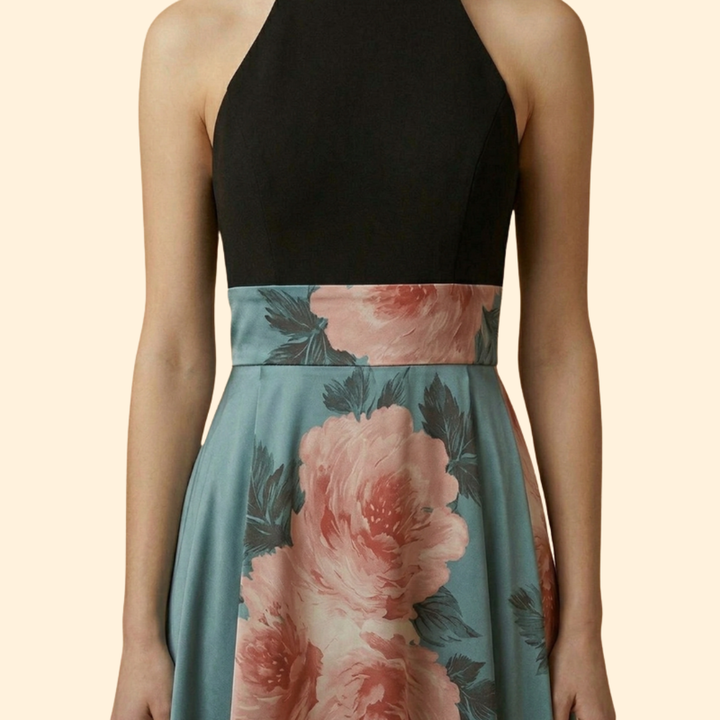 Women's Halter Floral Maxi Dress
