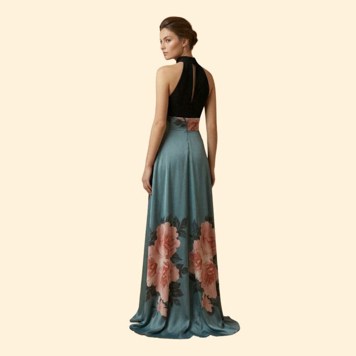 Women's Halter Floral Maxi Dress