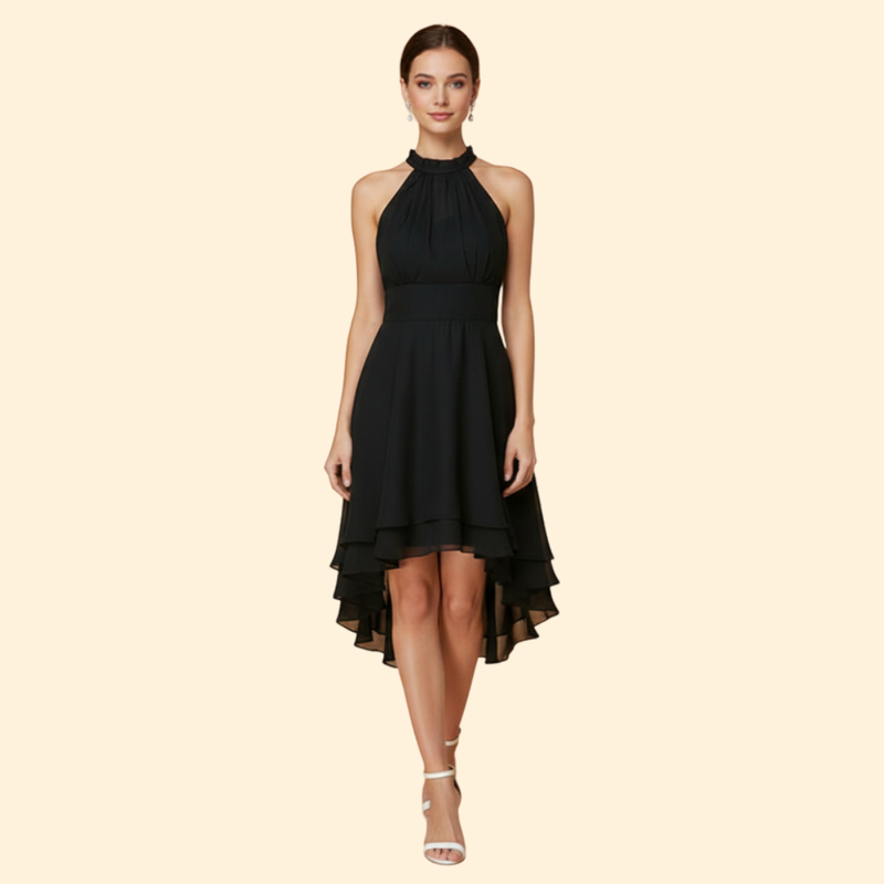 Women's Halter Neck Chiffon Dress
