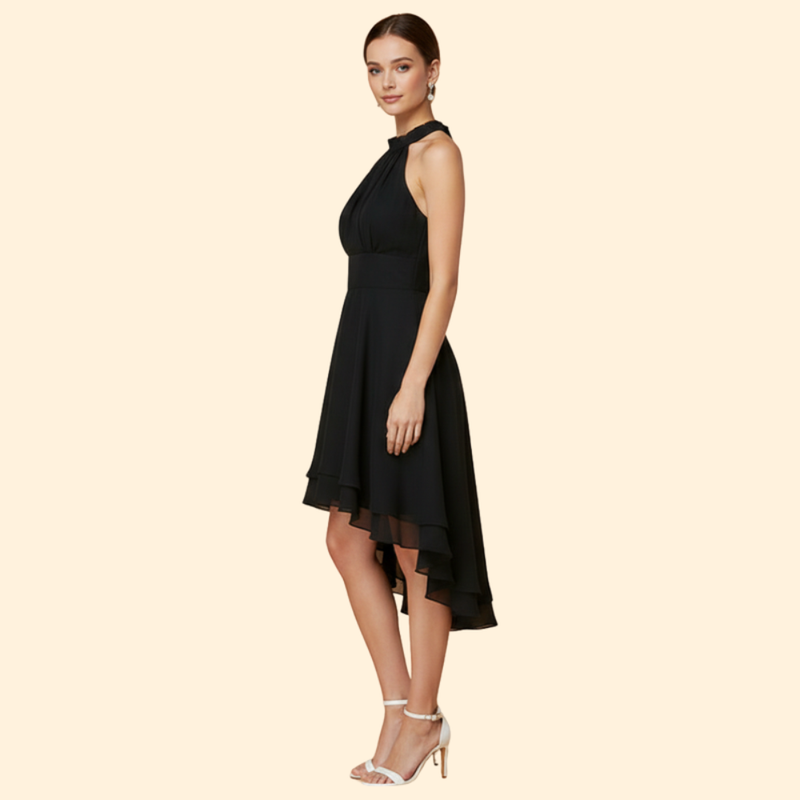 Women's Halter Neck Chiffon Dress