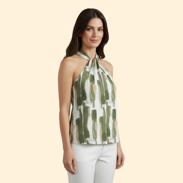 Women's Halter Print Top