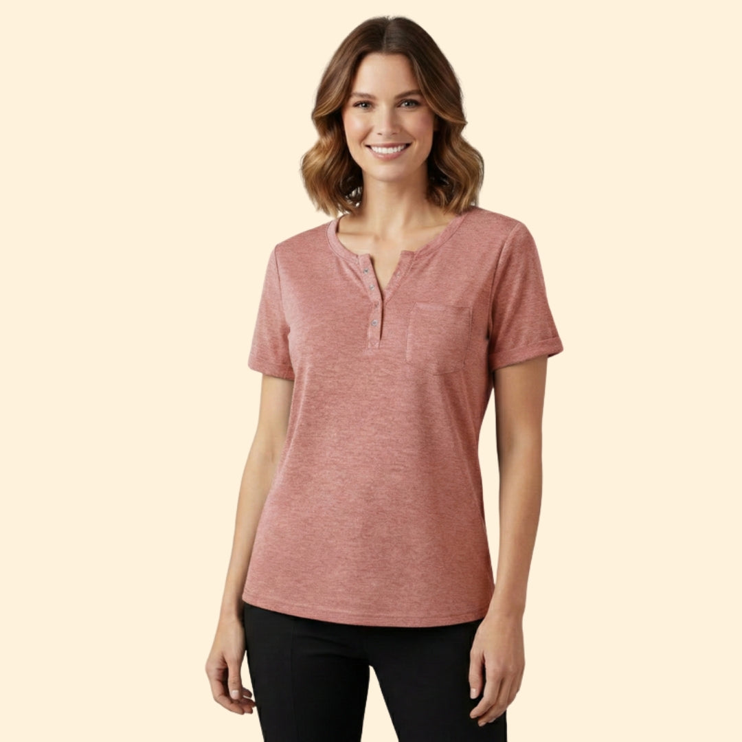 Women's Henley Neck T-shirt