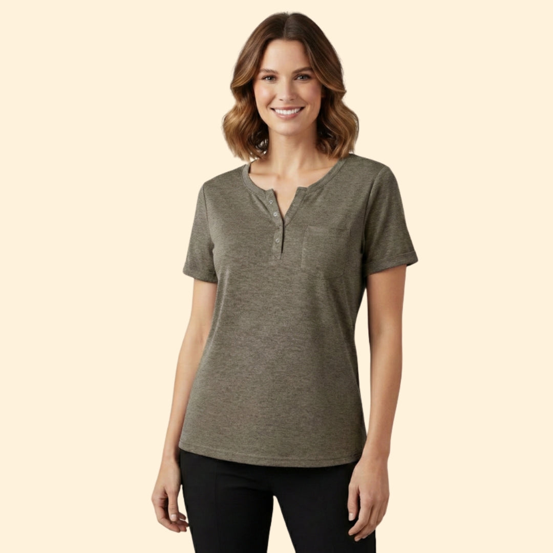 Women's Henley Neck T-shirt