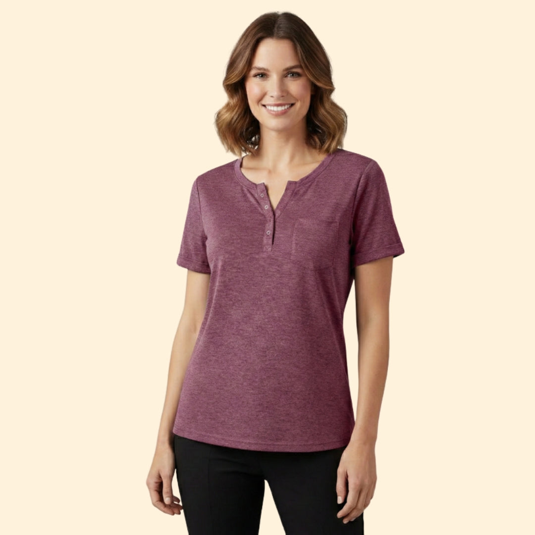 Women's Henley Neck T-shirt