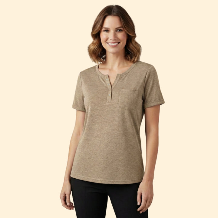 Women's Henley Neck T-shirt
