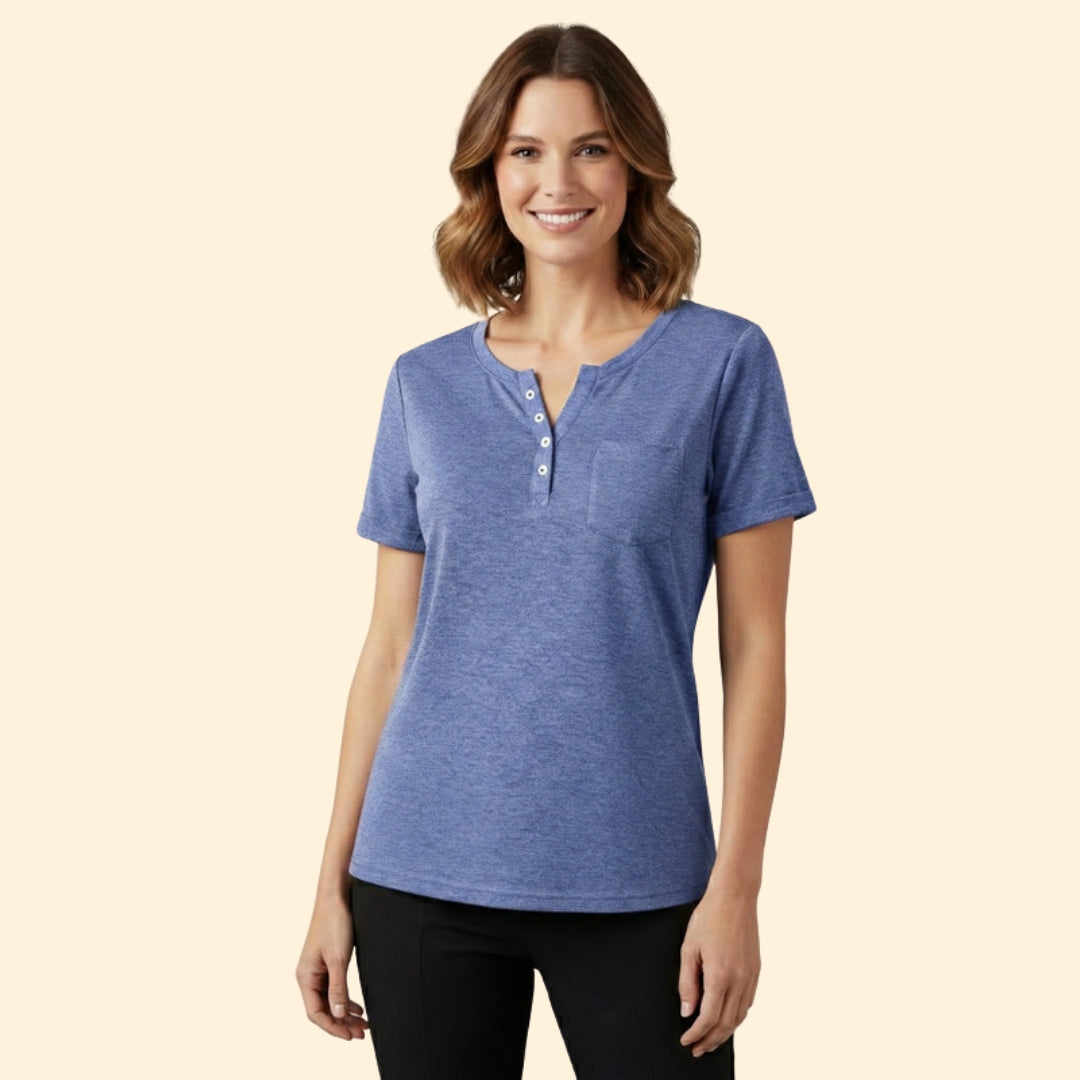 Women's Henley Neck T-shirt