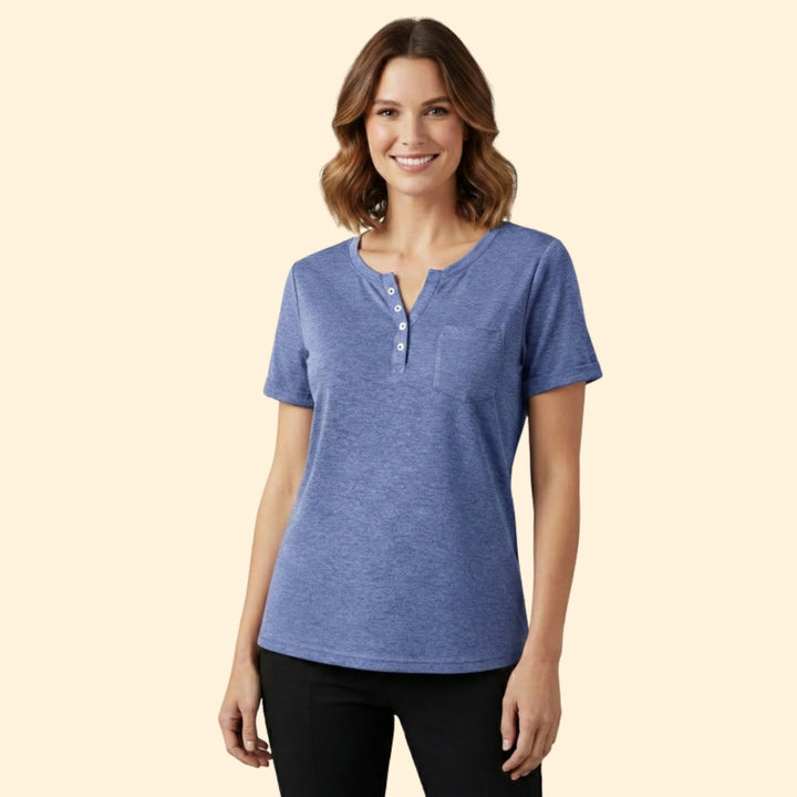 Women's Henley Neck T-shirt