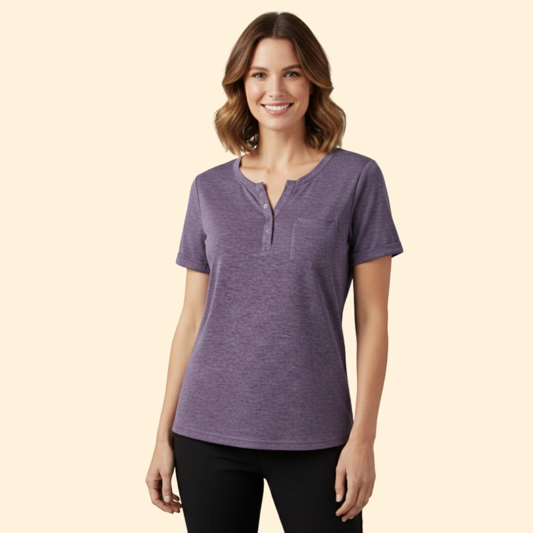 Women's Henley Neck T-shirt