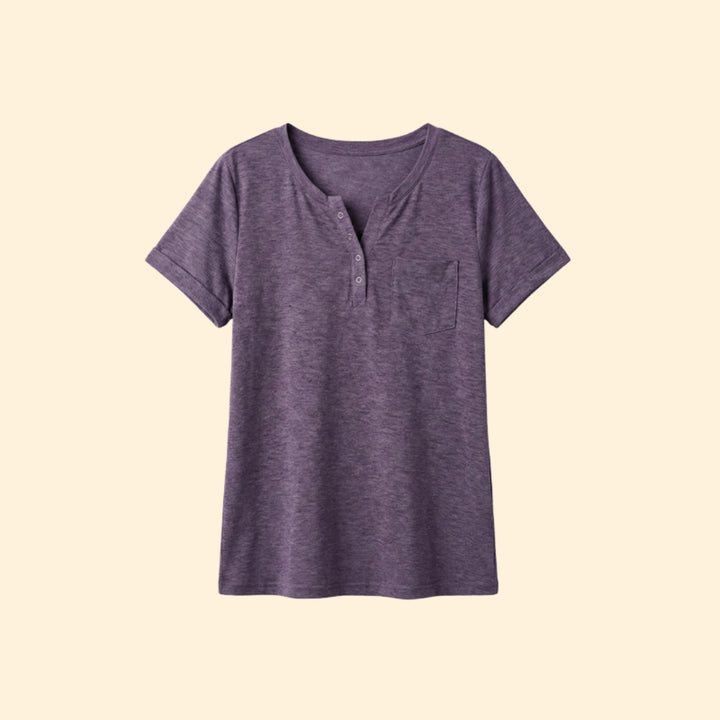 Women's Henley Neck T-shirt