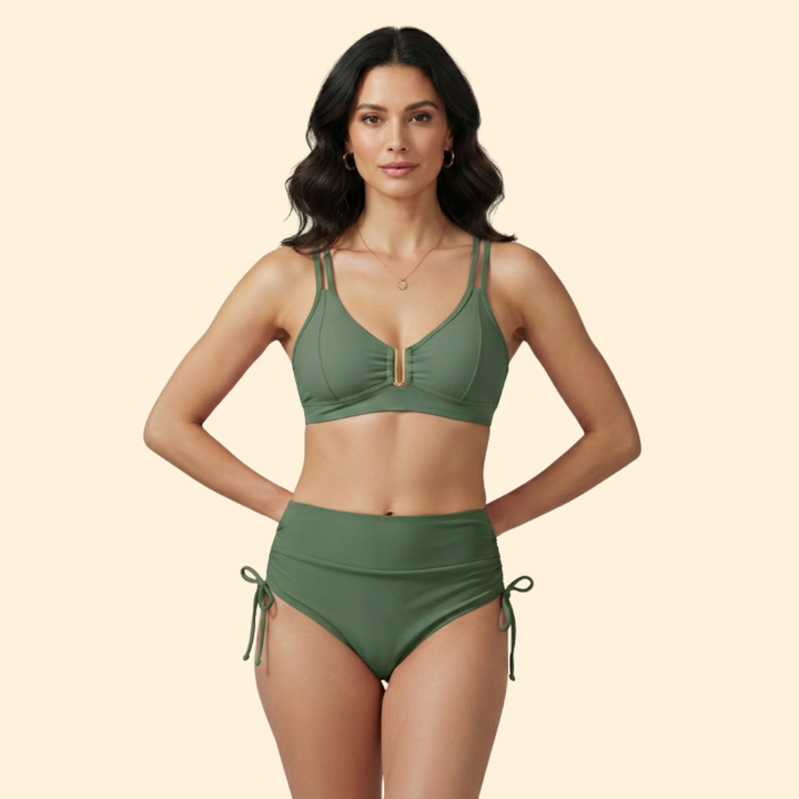 Women's High-Waist Tie Bikini Set
