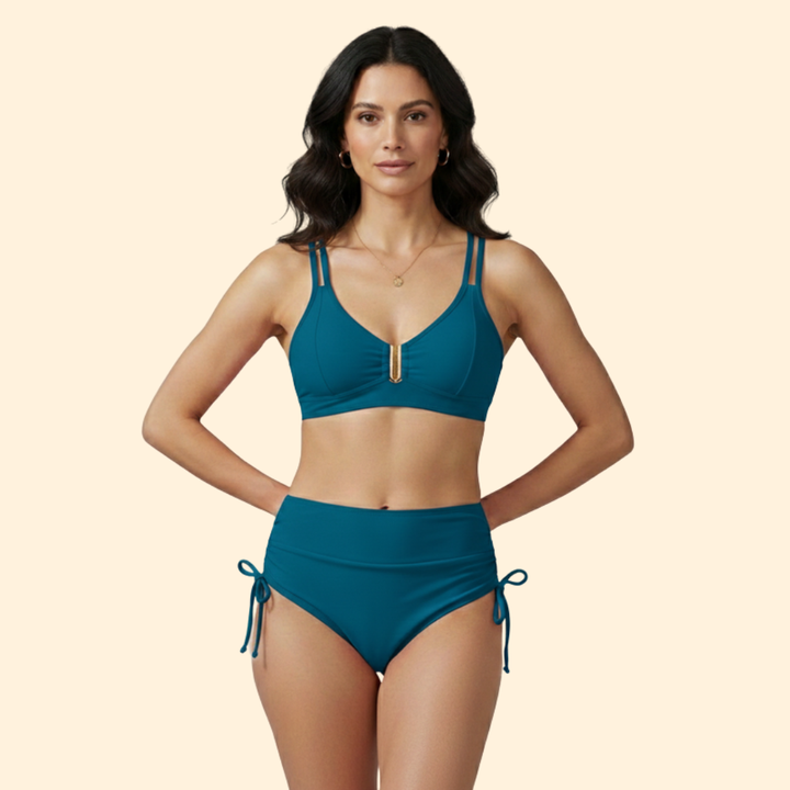 Women's High-Waist Tie Bikini Set