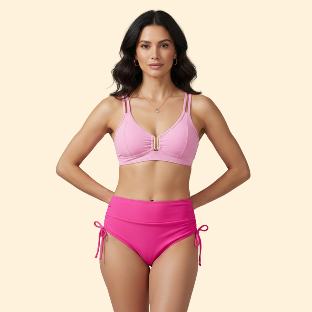 Women's High-Waist Tie Bikini Set