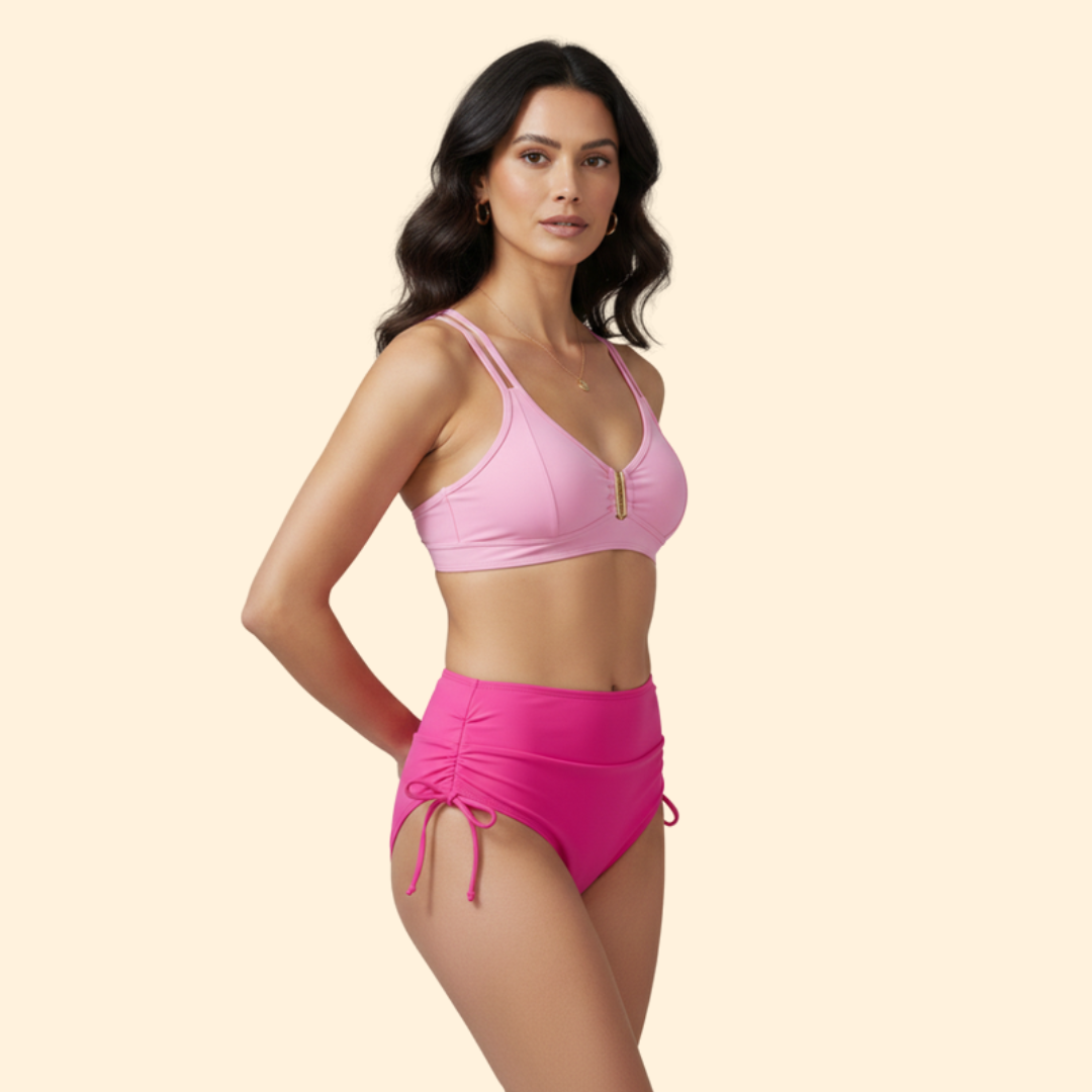 Women's High-Waist Tie Bikini Set