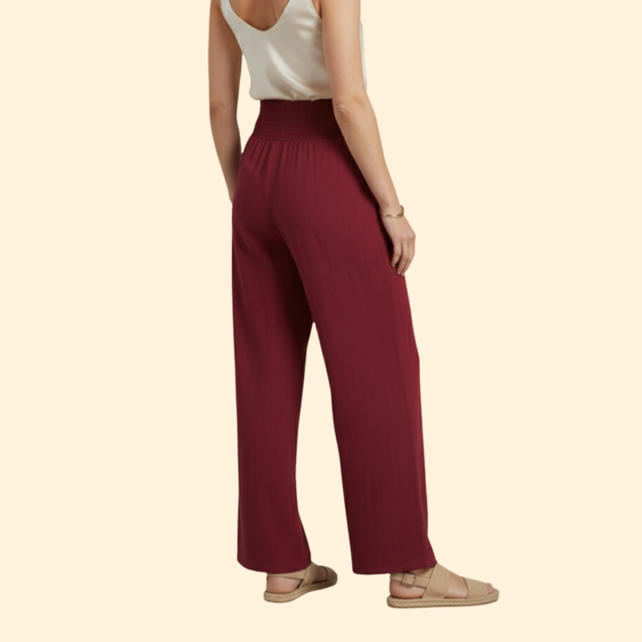 Women's High-Waisted Button Pants