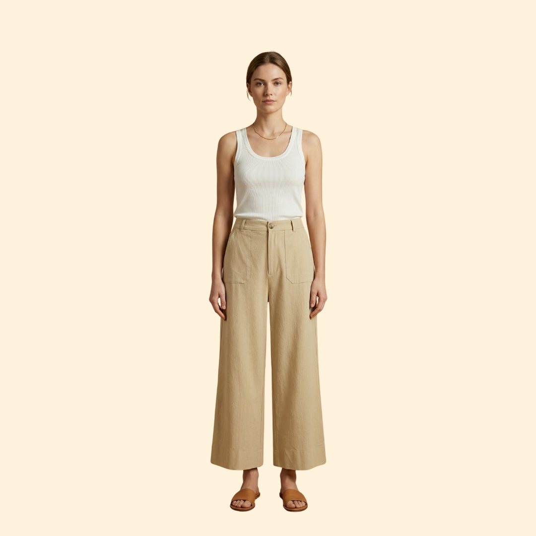 Women's High-Waisted Relaxed Trousers