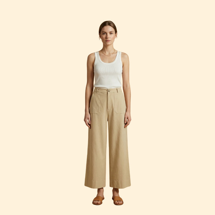 Women's High-Waisted Relaxed Trousers