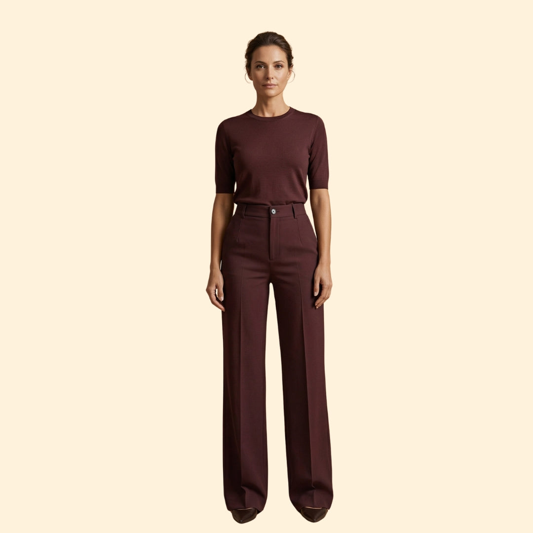 Women's High-Waisted Tailored Trousers