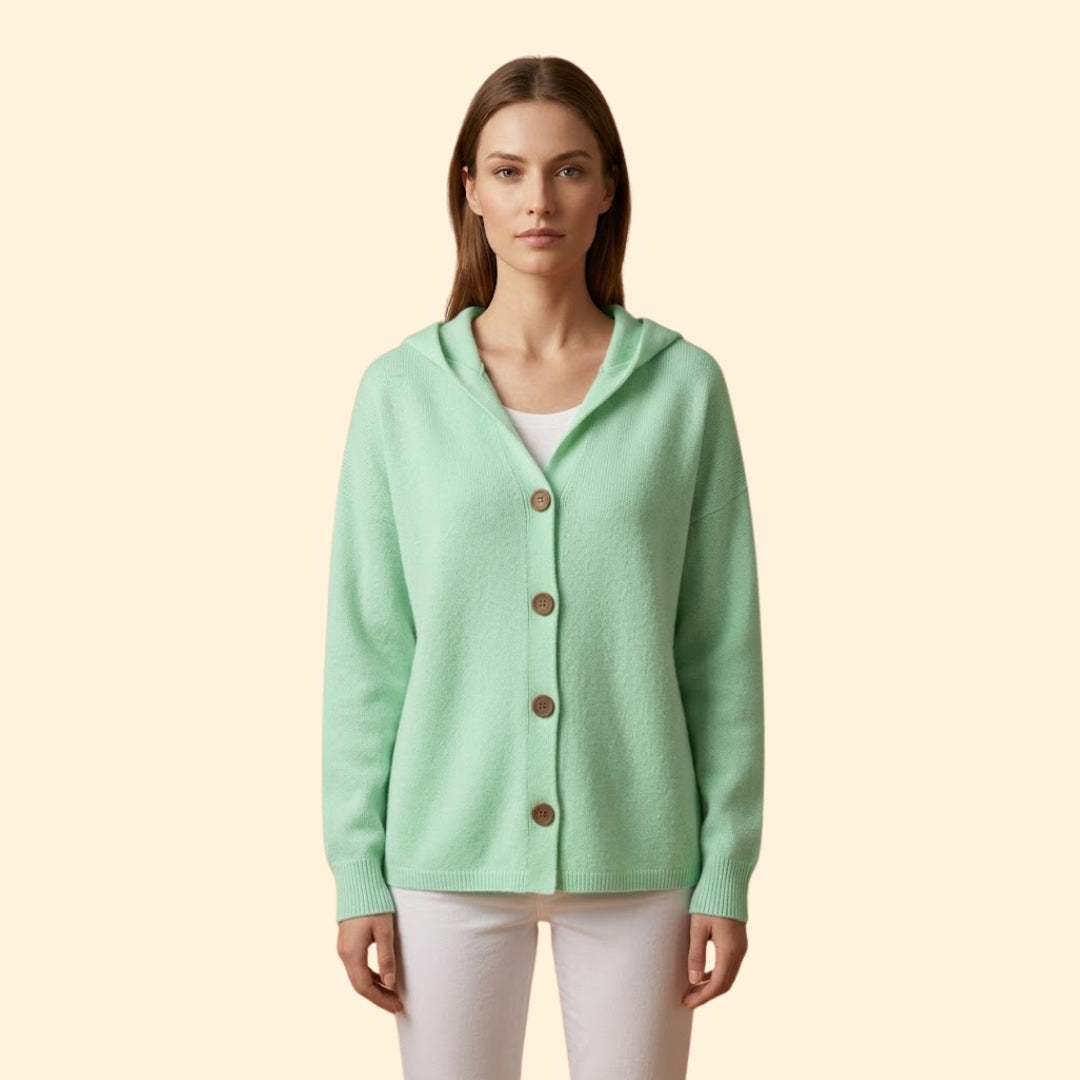 Women's Hooded Button Cardigan