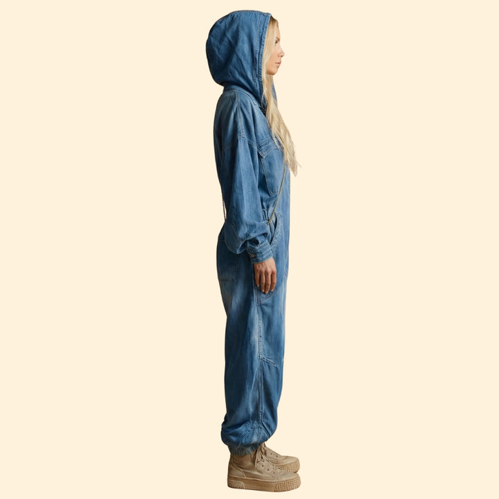Women's Hooded Pocket Jumpsuit