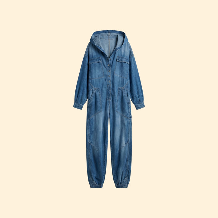 Women's Hooded Pocket Jumpsuit