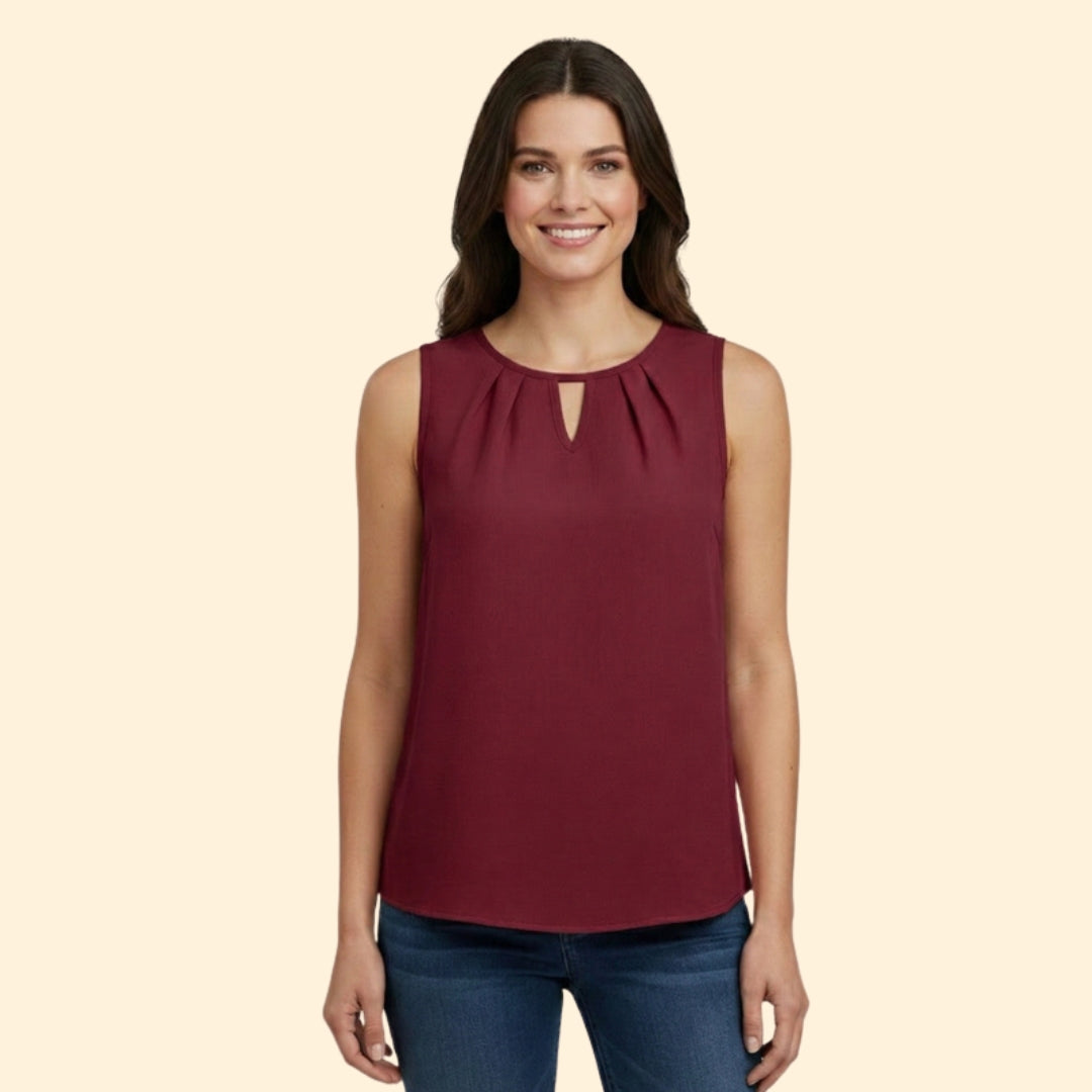 Women’s Keyhole Neck Sleeveless Blouse