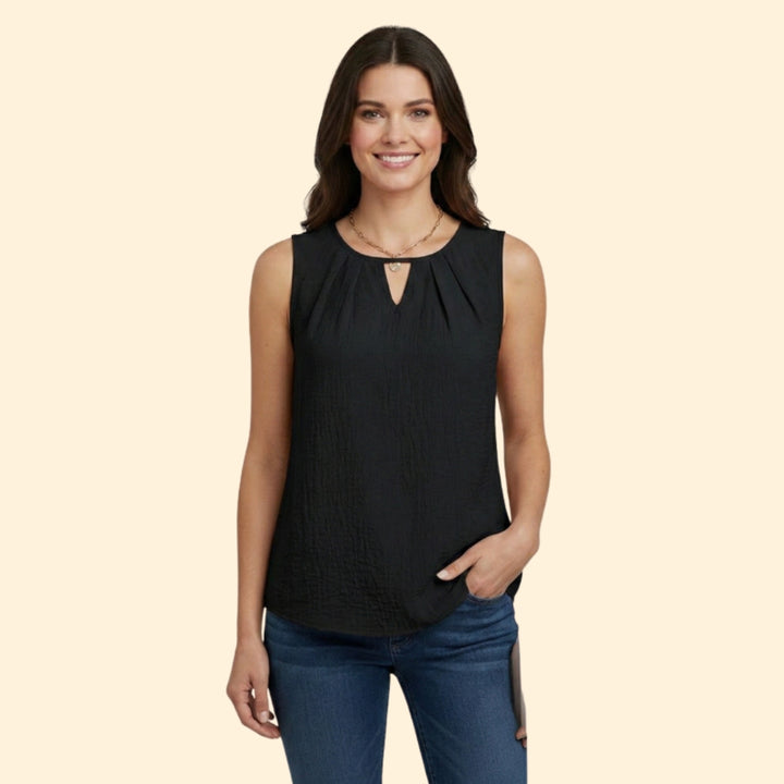Women’s Keyhole Neck Sleeveless Blouse