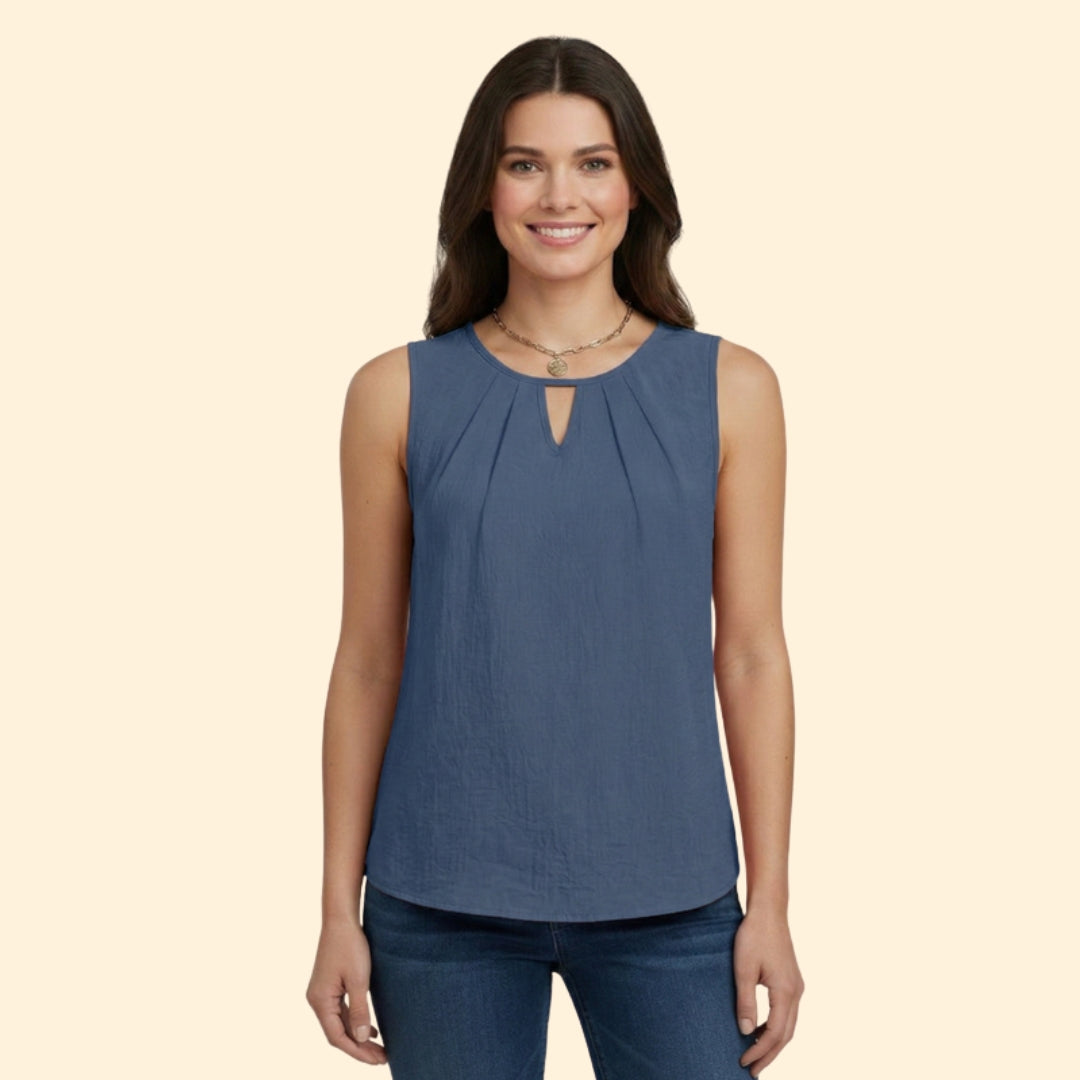 Women’s Keyhole Neck Sleeveless Blouse