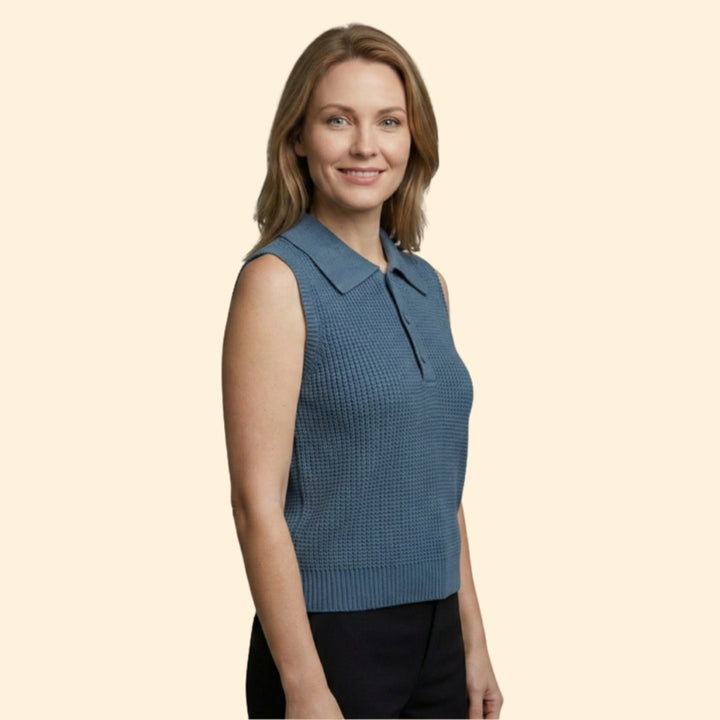 Women's Knit Polo Top