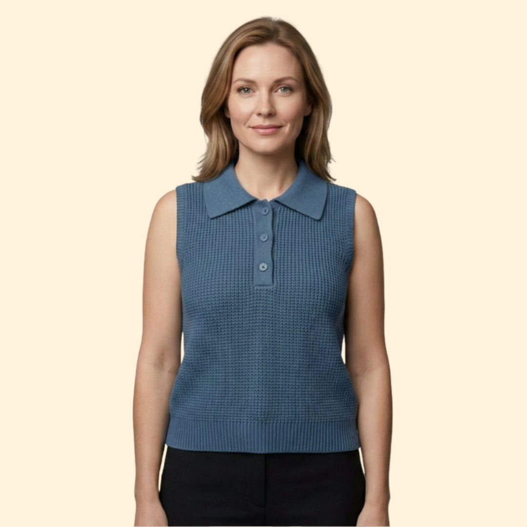 Women's Knit Polo Top