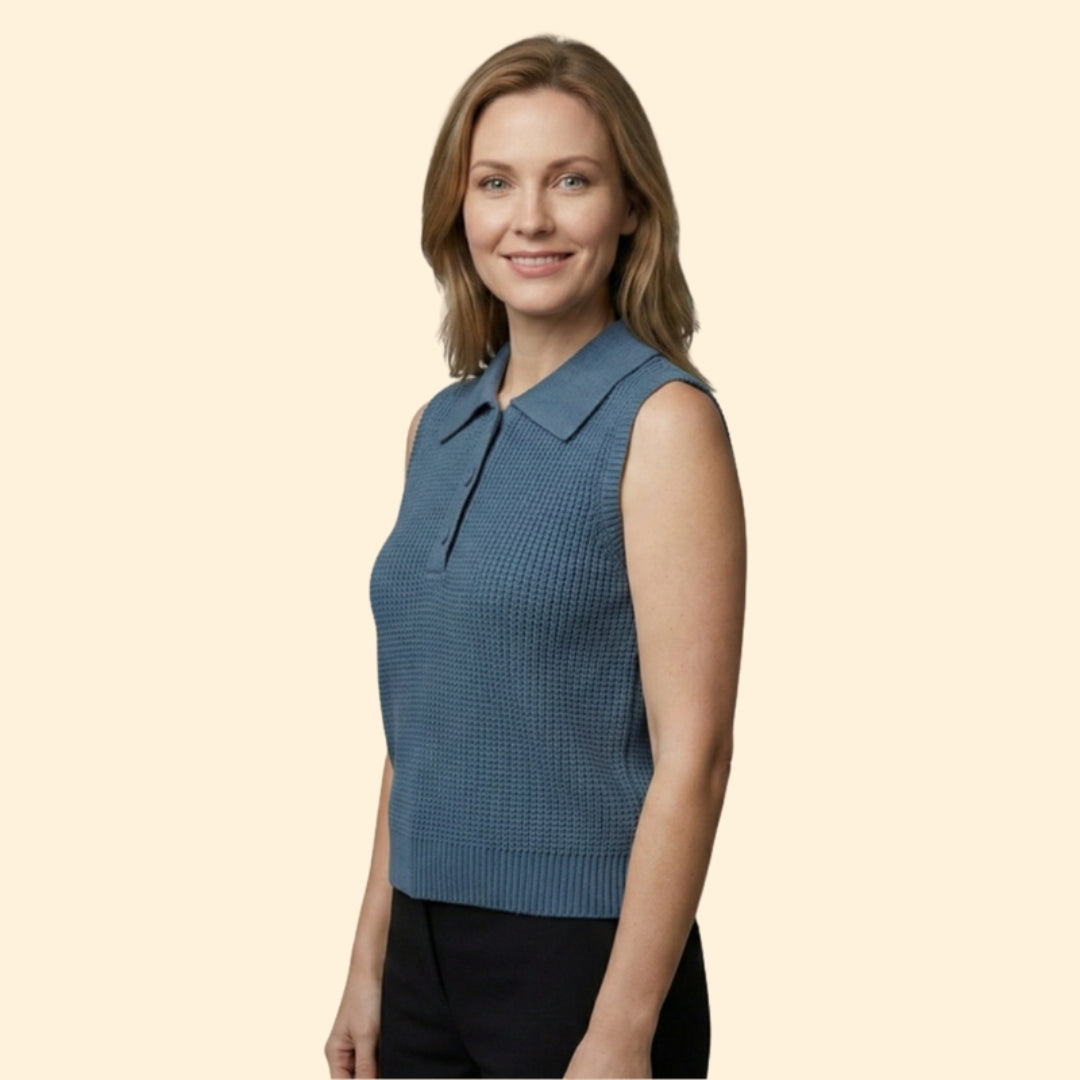 Women's Knit Polo Top