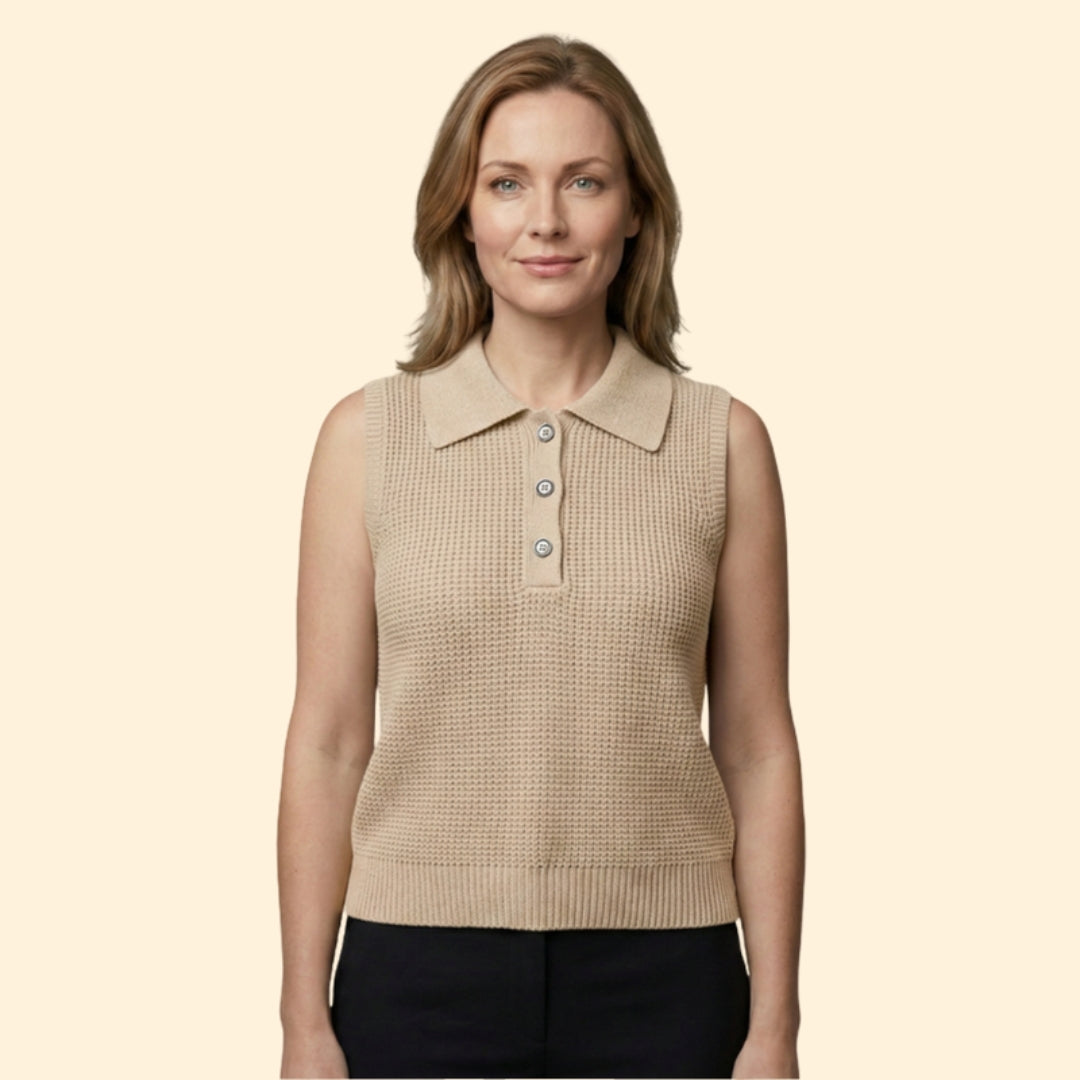 Women's Knit Polo Top