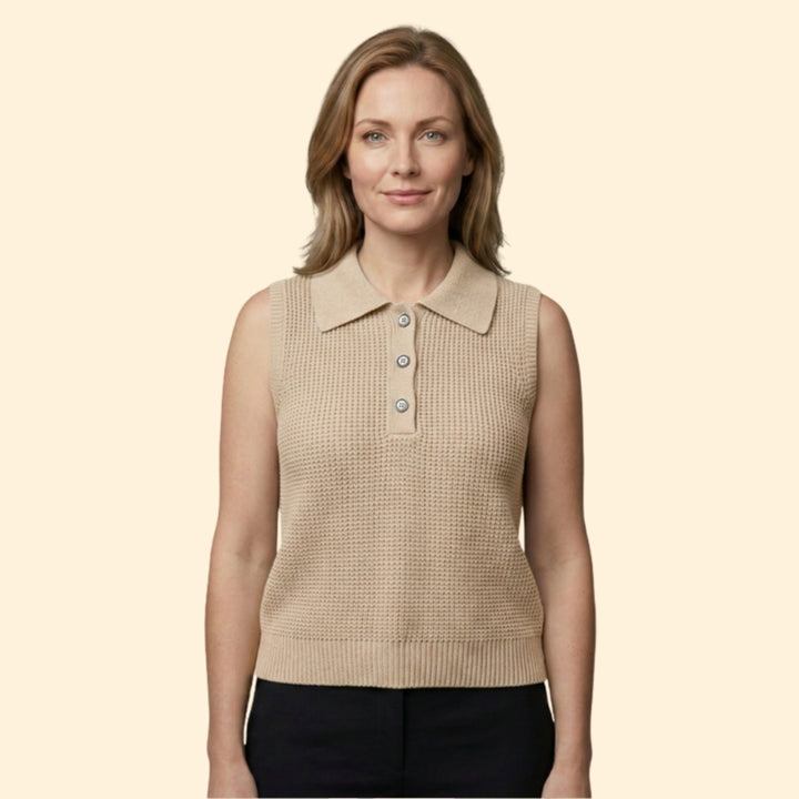 Women's Knit Polo Top